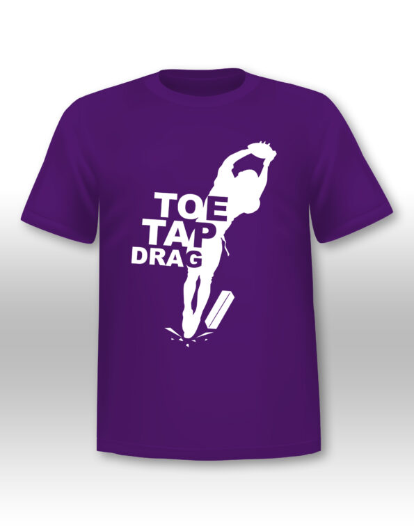 ToeTapDrag_Tshirt_Purple_White