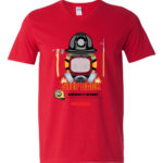 Fireman Fighter Emoji T-Shirt Red