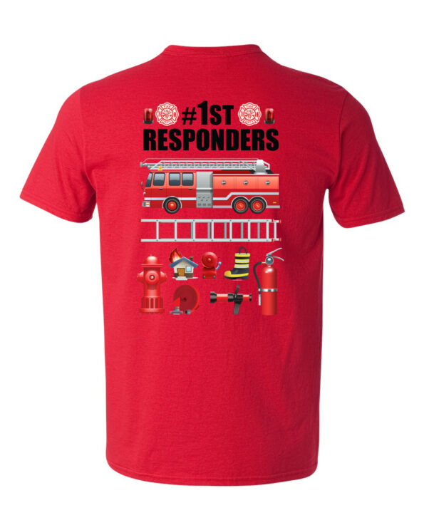 Fireman Fighter Emoji T-Shirt Red-bk