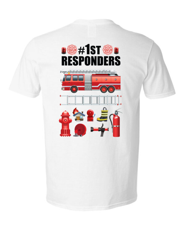 Fireman Fighter Emoji T-Shirt White-bk