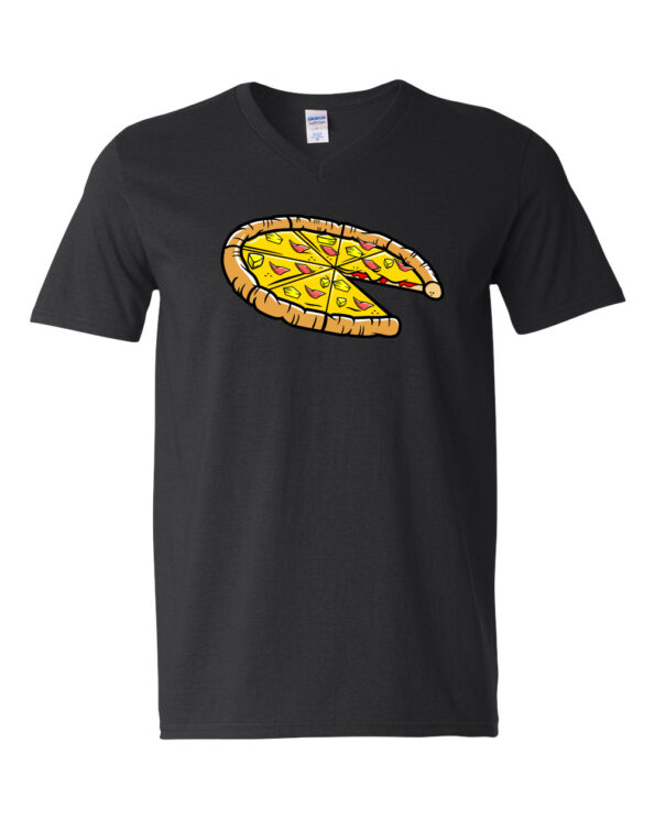 Ham Pineapple Pizza T-Shirt-Dad-blk-1slice