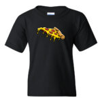 Pepperoni Pizza T-Shirt-Mom-blk-1slice