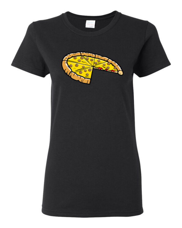 Sausage Pizza T-Shirt-Mom-blk-2slice