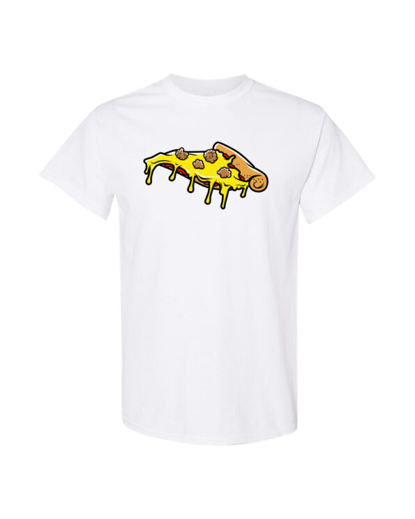 Sausage Pizza T-Shirt-Son-white-1slice