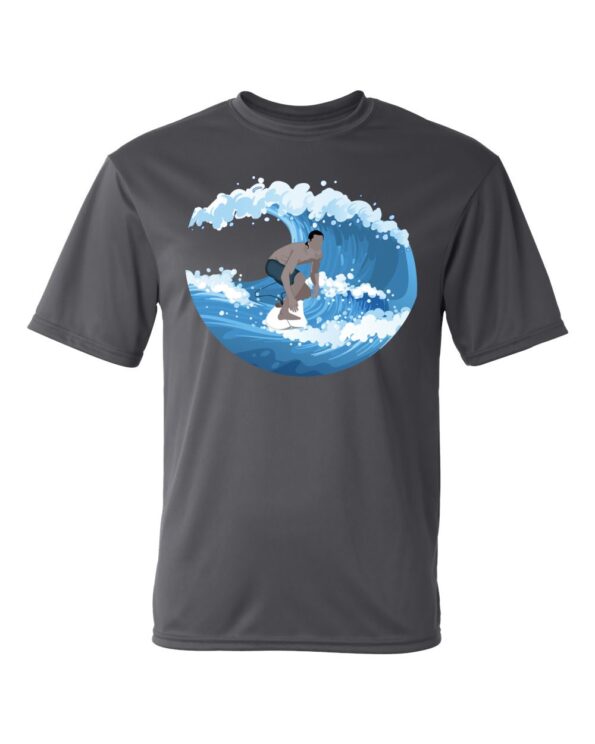 Front Male Olympic Surfer c2 Sport T-Shirt Dark Gray 5100