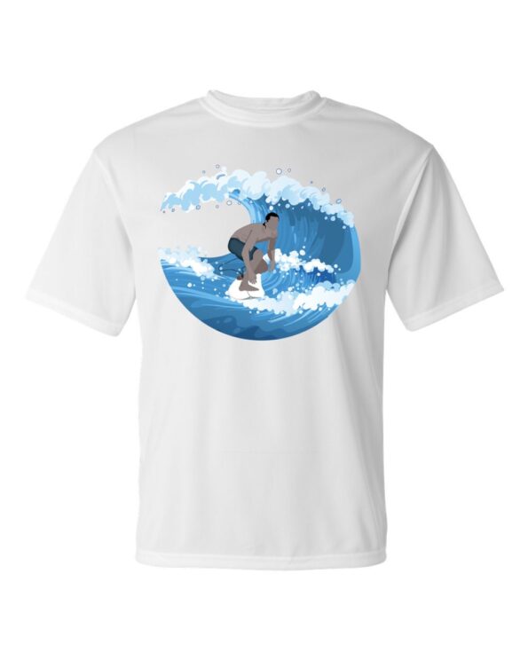 Front Male Olympic Surfer c2 Sport T-Shirt white 5100
