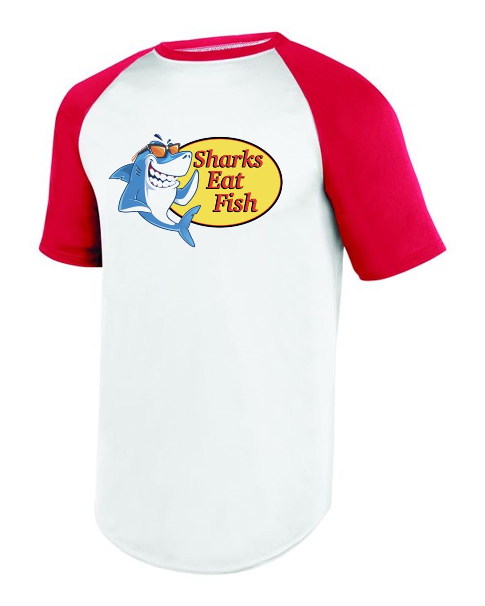 CoolShark Red Wicking Short Sleeve Baseball Jersey 1508 Custom T-Shirt Apparel