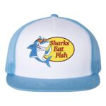 Shark-SharksEatFish-ROYALE BLUE Five-Panel Classic Trucker Cap